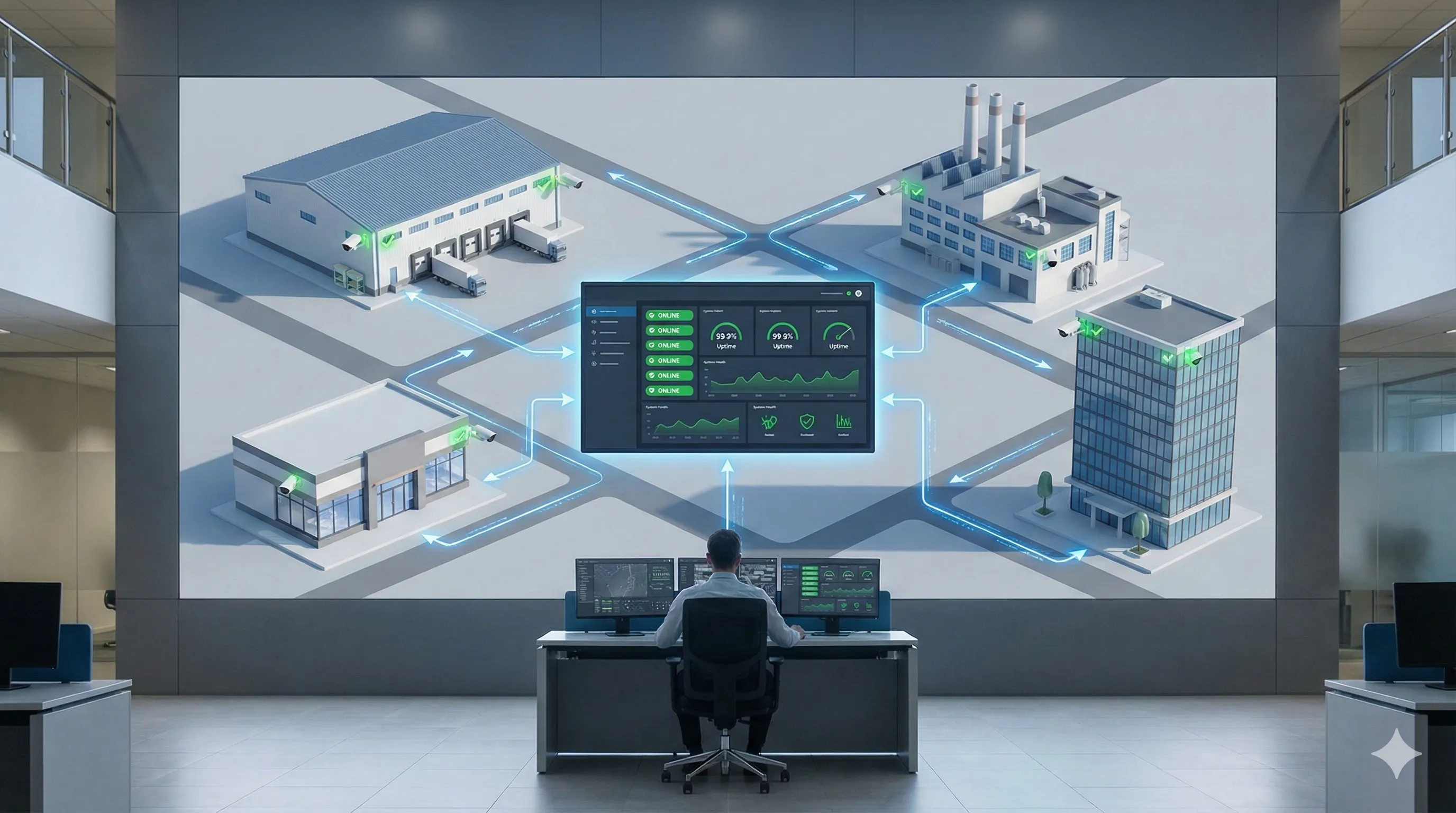 Federated VMS architecture diagram for centralized enterprise surveillance